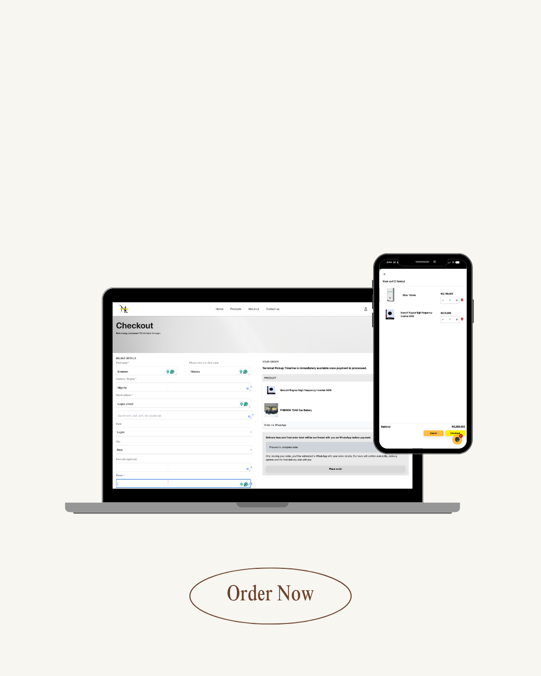 Neuman Energy ordering experience